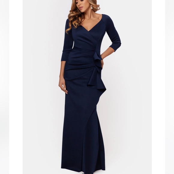 Xscape Dresses & Skirts - Ruffle maxi gown by Xscape